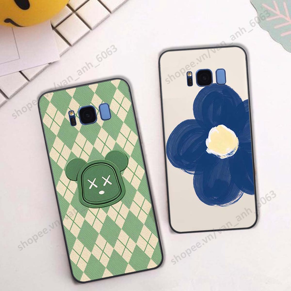 Ốp lưng Samsung S8 / S8 Plus / S8+ in hình hoa, gấu rich bear nghệ thuật, thời trang