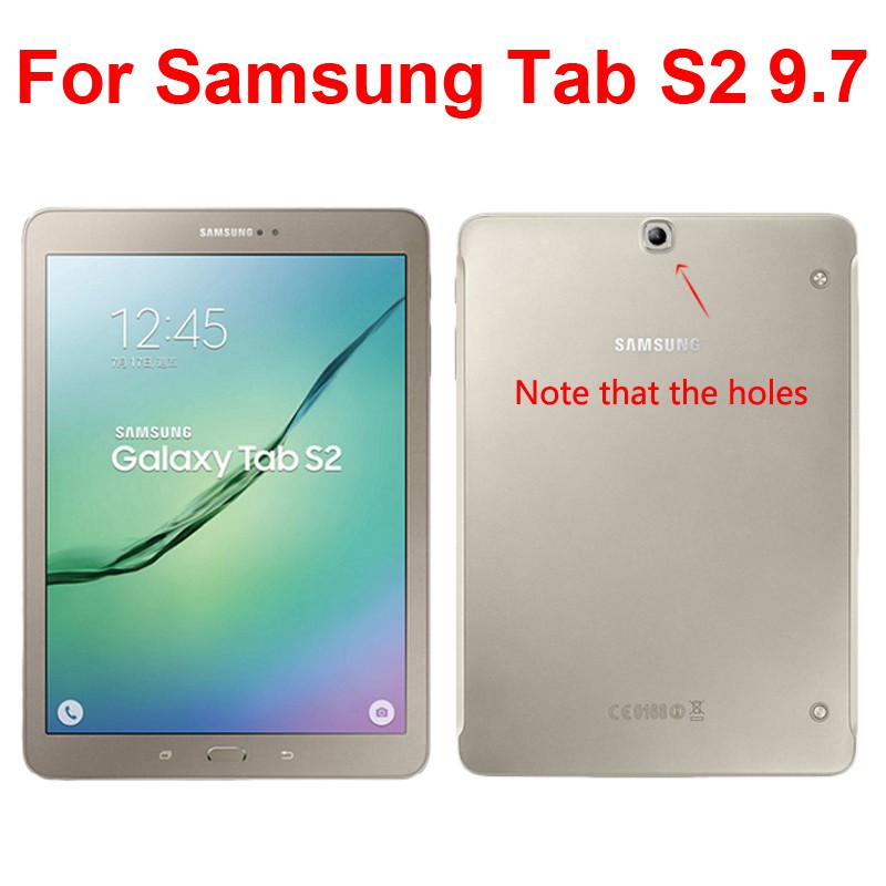 PU Ốp Da Cho Samsung Galaxy Tab S2 9.7 Inch Bìa SM-T810 SM-T813 SM-T815 SM-T819 Chủ