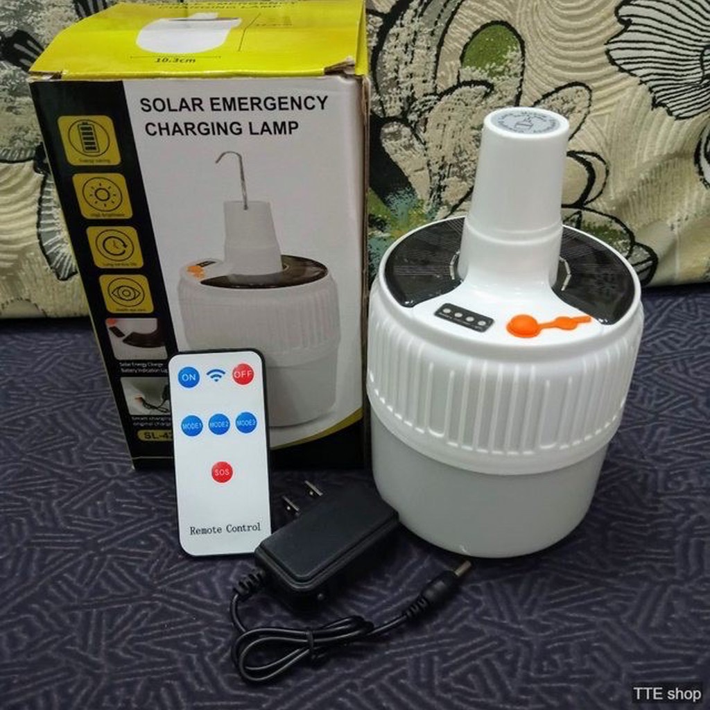 Bóng Đèn Tích Điện Loại 100w có Điều Khiển từ Xa,Dây Sạc Kèm Theo