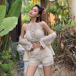 Bộ len móc đi biển