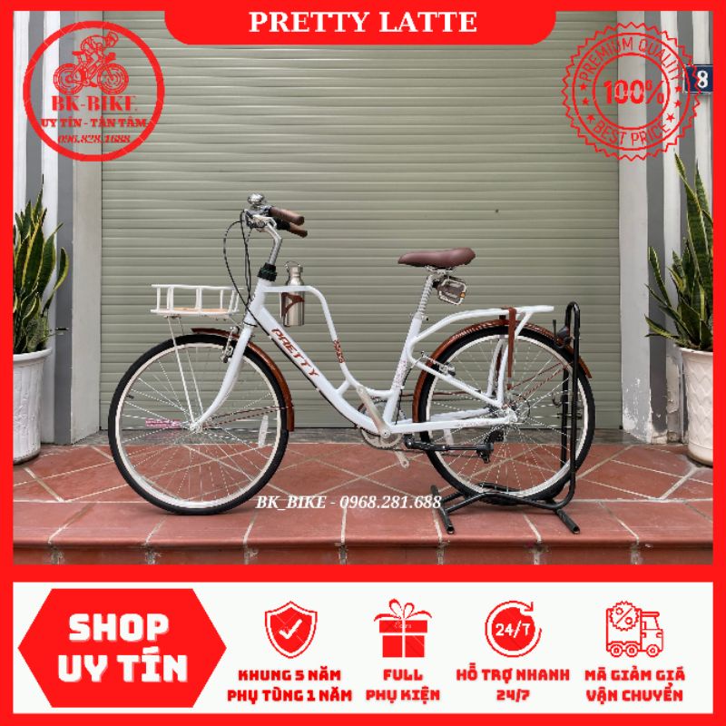 Xe Đạp Thể Thao Pretty Latte V - Full Nhôm, Groupset Shimano Revoshift (Nhật Bản)