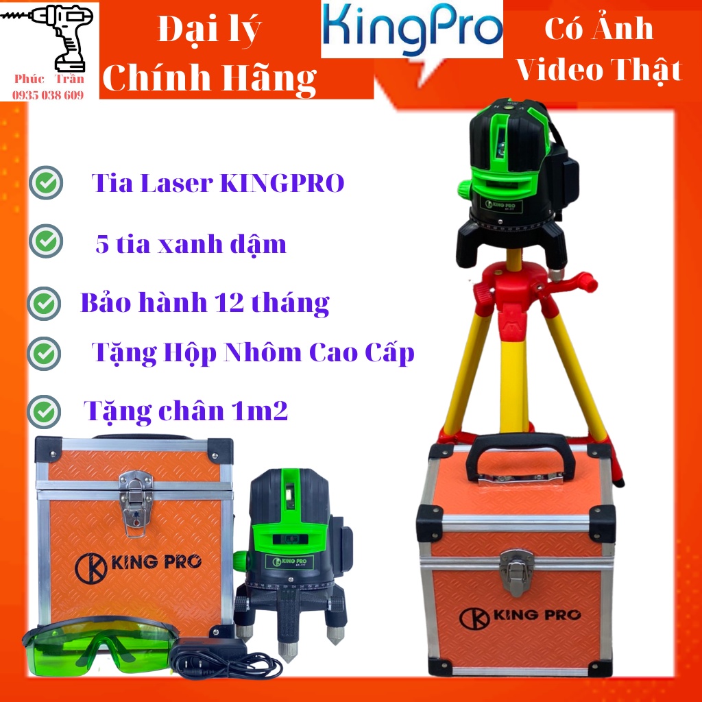 Máy cân bằng bắt cốt   laser 5 tia kingpro