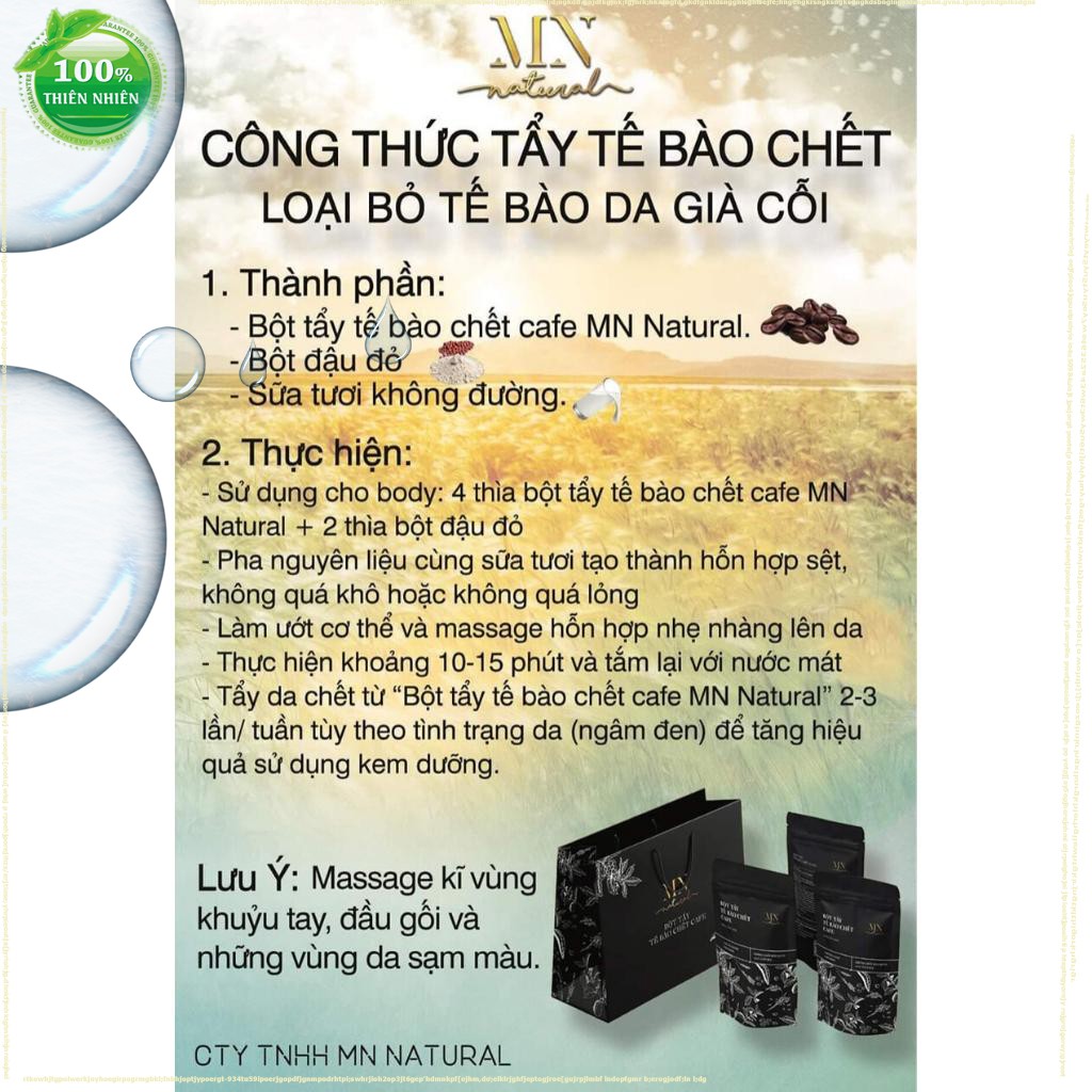 Bột Tẩy Tế Bào Chết Cafe MN NATURAL ❤  FREESHIP ❤ Giúp Tẩy Da Chết, Dưỡng Trắng Da ❤  Dạng Bột 200gr | BigBuy360 - bigbuy360.vn