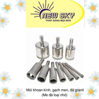 Mũi khoan kính, gạch men, đá granit (Me đá loại nhỏ - phi 20 trở xuống)