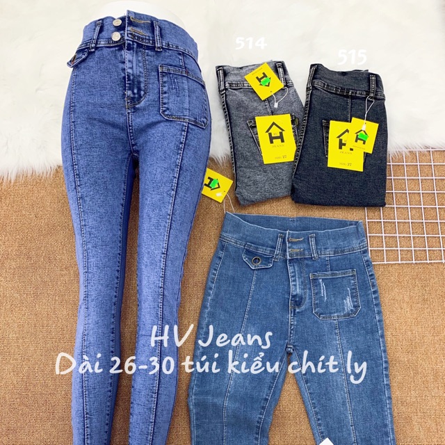 Quần jean nữ túi kiểu trích ly Ms 513, 515, 516