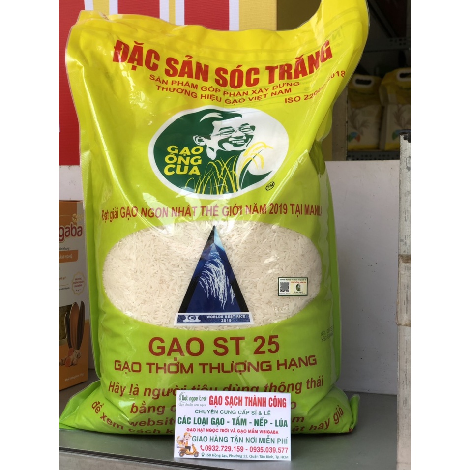 Gạo ST25 chính hiệu chú Hồ Quang Cua 5kg