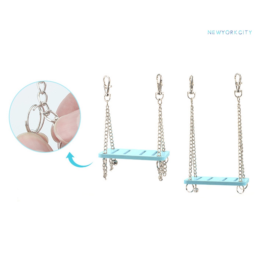 Xích Đu Đồ Chơi Bằng Gỗ Nhiều Màu Sắc Siêu Thú Vị Dành Cho Chuột Hamster