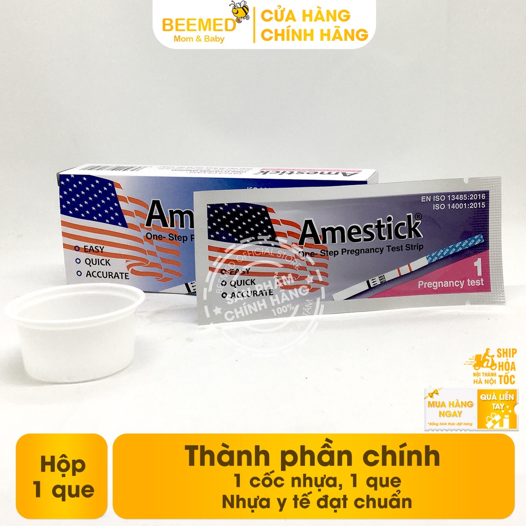 Que thử thai Amestick Nhanh Chính xác - phát hiện có thai sớm - Giao hàng kín đáo