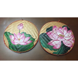 Tranh vẽ mẹt hình hoa sen ( 120k/1 cái ) 35cm