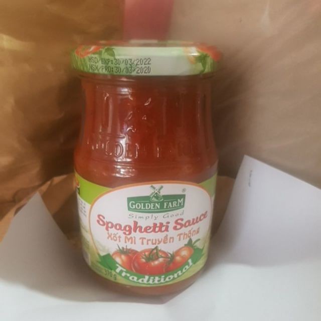Sốt cà Spaghetti Golden Farm 370gr ⚡ LOẠI NGON ⚡ sốt cà chua tươi ngon đậm đà, thơm ngon đặc trưng