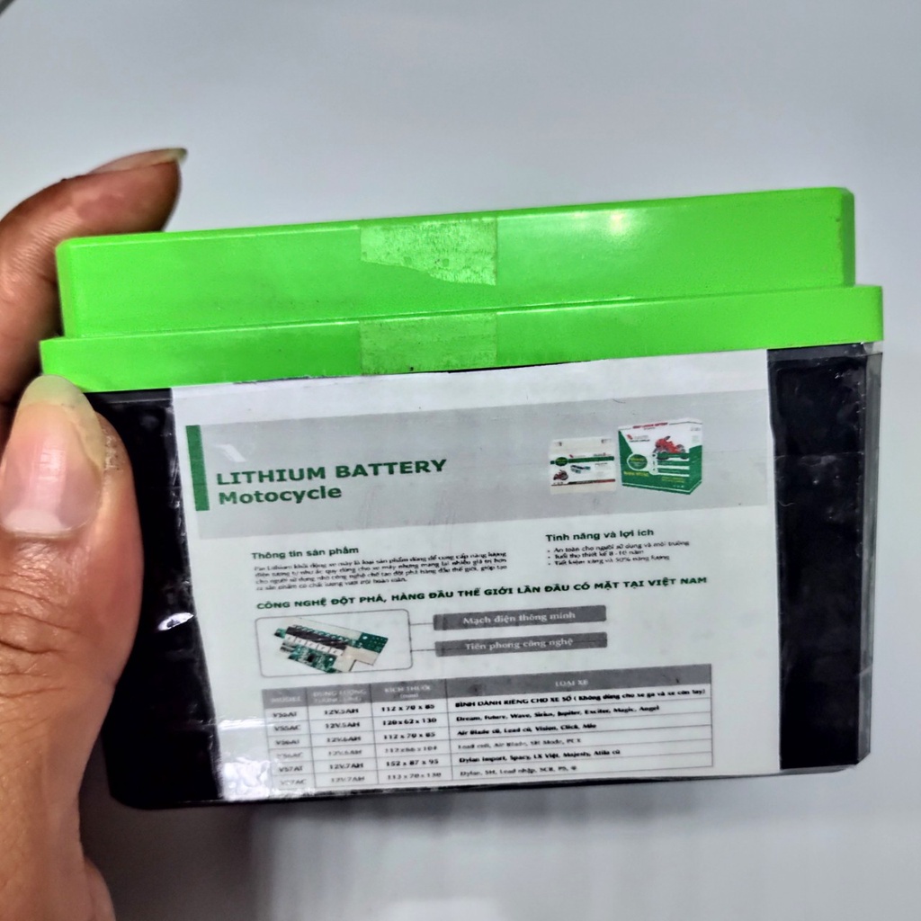 Ắc quy xe máy Litium PI-TECH 6AH/7Ah/8Ah/13Ah độ bền trên 5 năm dành cho anh em độ xe