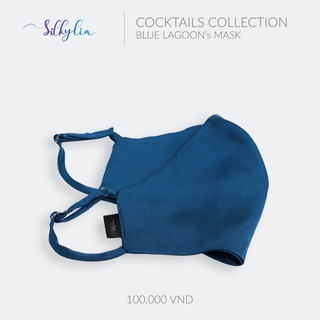 Khẩu trang lụa tơ tằm blue lagoon