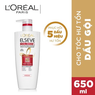 Dầu Gội Phục Hồi Tóc Loreal Total Repair 5 650ml