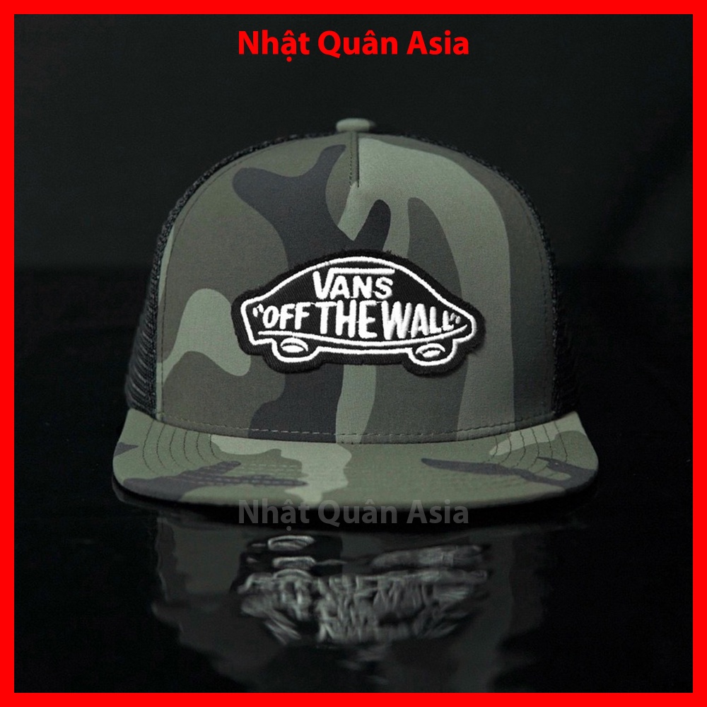 Nón lưỡi trai Vans Off The Wall phối lưới snapback cao cấp - Nhật Quân Asia nhatquanasia capman