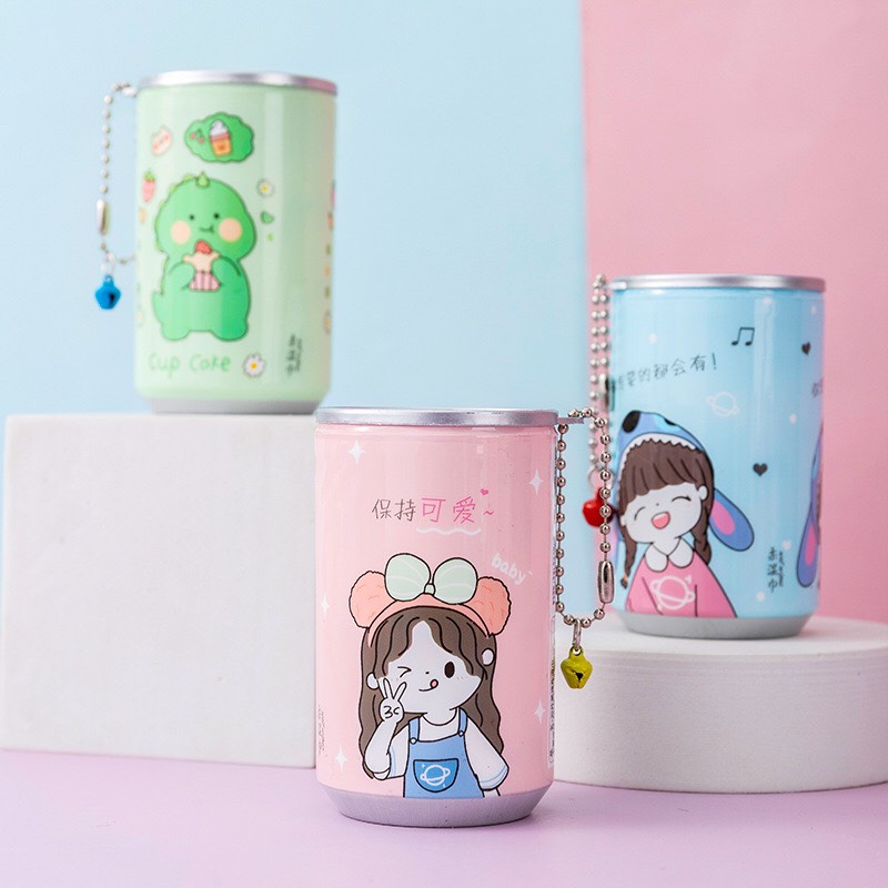 Lon Khăn Giấy Ướt Mini Móc Treo Tiện Lợi Họa Tiết Dễ Thuơng Hộp Giấy 30 tờ Nhỏ Gọn Khủng Long Cute