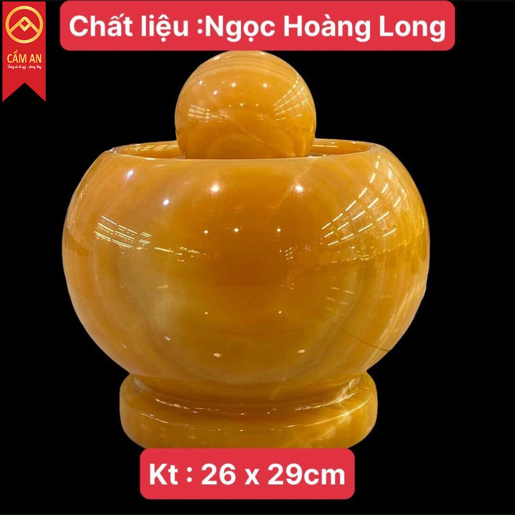 Tuyệt phẩm phong thủy luân đá ngọc hoàng long để bàn, thác nước phong thủy, hàng chất lượng tụ khí tài lộc vô biên