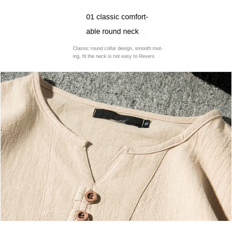 Áo Thun Tay Ngắn Cổ Chữ V plus Size Bằng Vải Cotton Lanh Thời Trang Mùa Hè Cho Nam