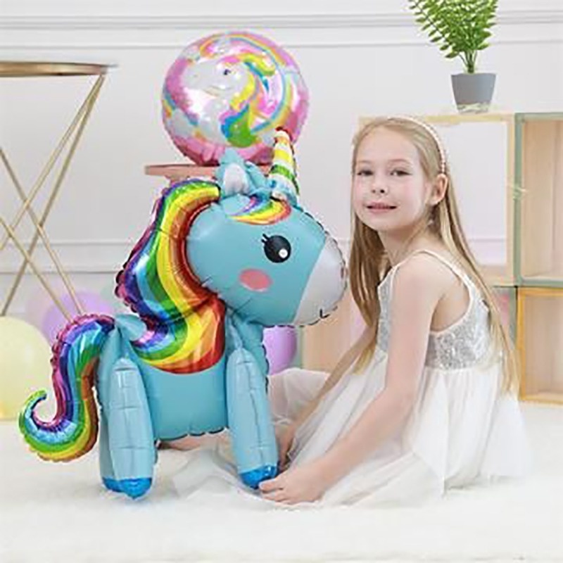 1 Bong Bóng Hình Kỳ Lân 3D Trang Trí Tiệc Sinh Nhật