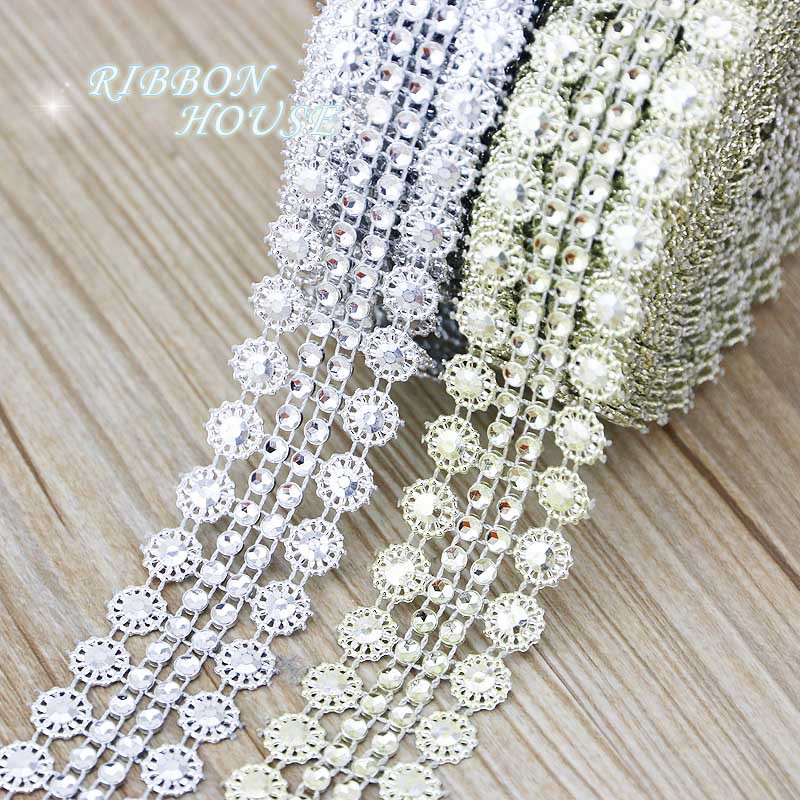 5yards / lot Plastic Rhinestone Home Living Decor