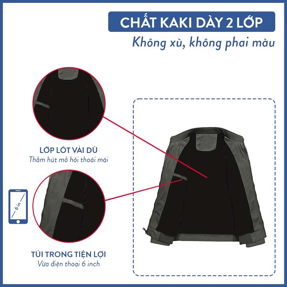 Áo khoác kaki nam , có túi trong Model fashion thời trang việt.