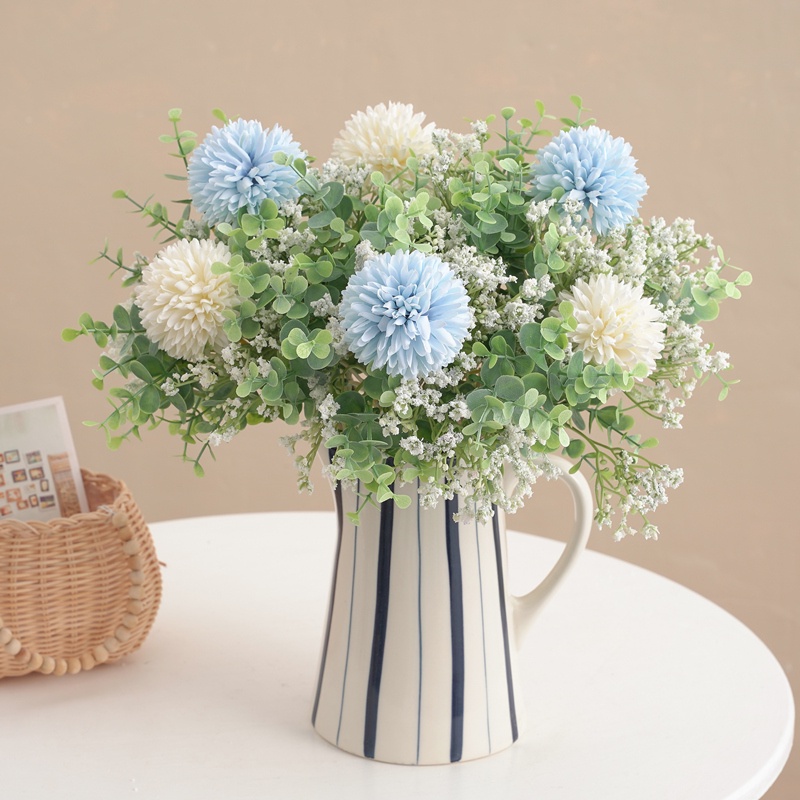 12pcs/1 Bó Hoa Bồ Công Anh Giả 12 Bông hoa giả decor Trang Trí Tiệc Cưới Gypsophila Bạch đàn trang trí nhà