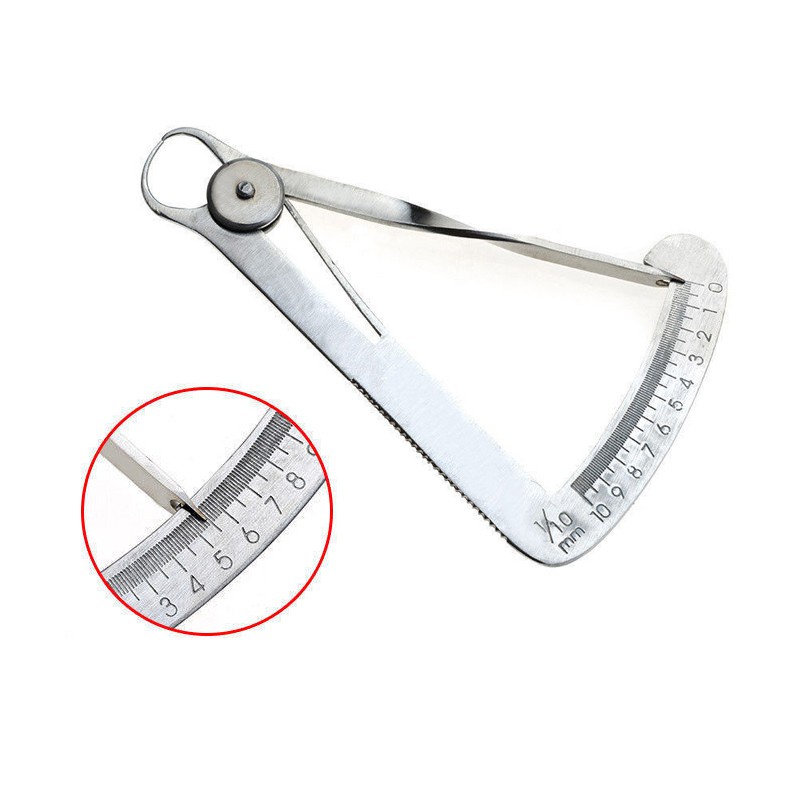 Thước đo độ dày cong bằng thép không gỉ chuyên dụng trong nha khoa