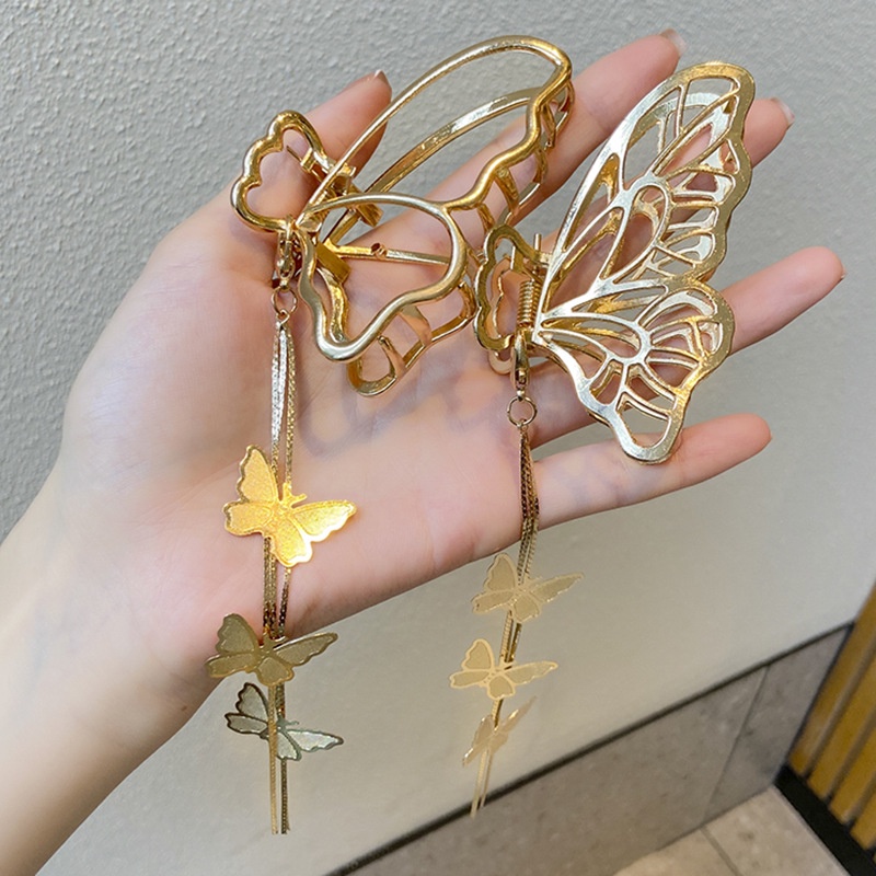 IF ME Kẹp tóc hình bướm đính ngọc trai giả thờI trang dành cho nữ