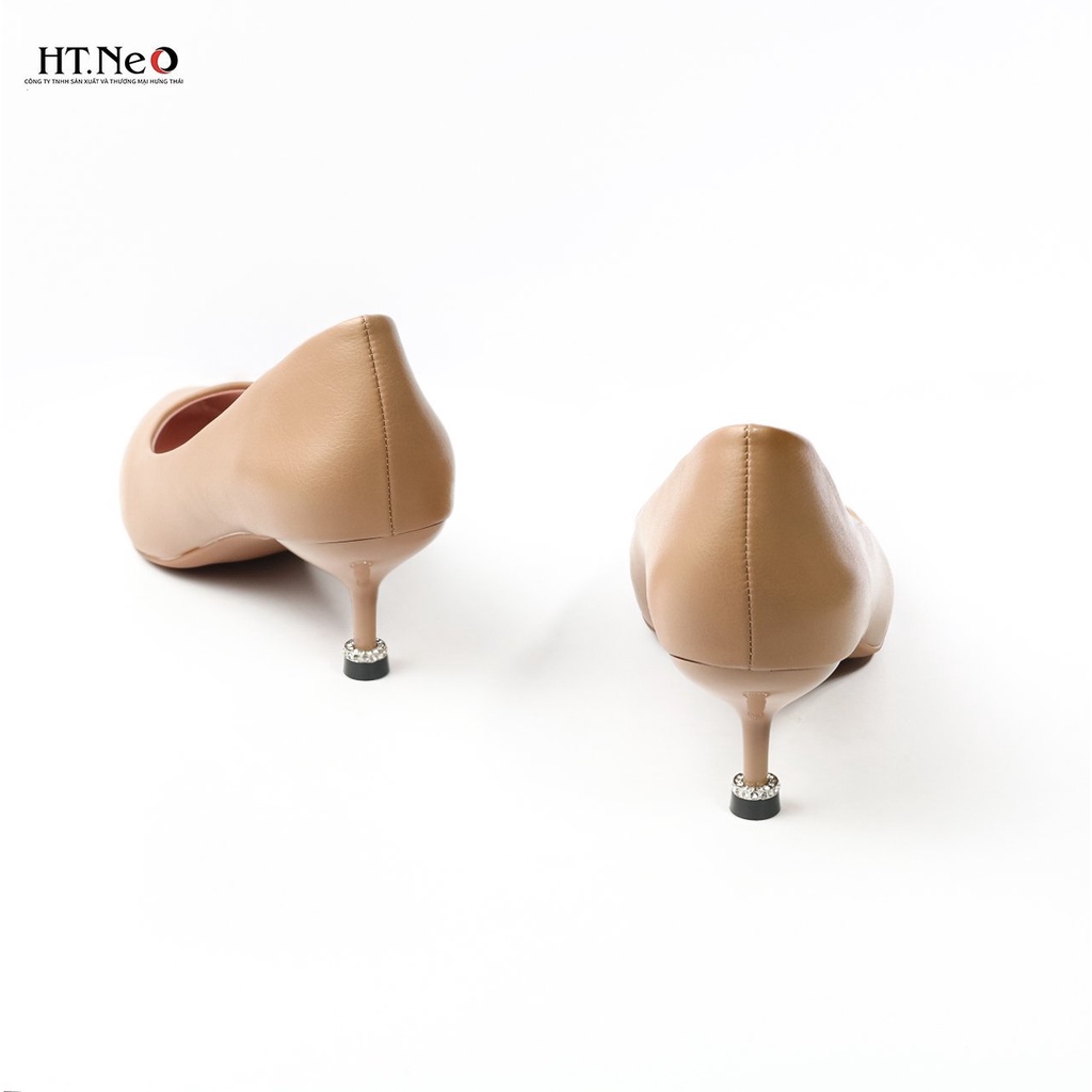 Giày cao gót mũi nhọn HT.NEO Da bò thật 100% gót nhọn 5cm cực xinh CS141
