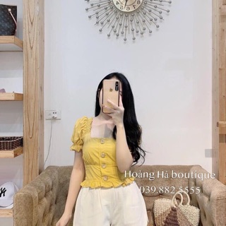 Áo croptop cổ u
