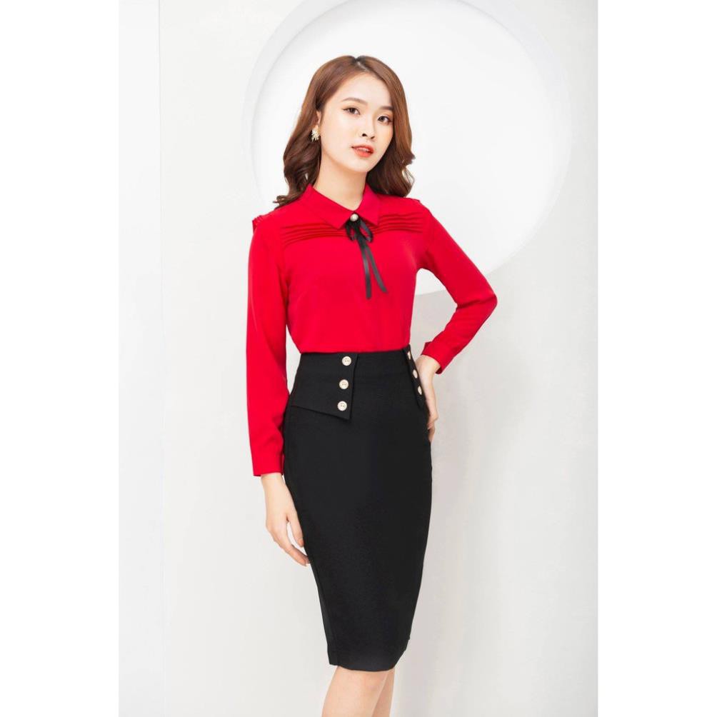 Chân Váy VNXK Cao Cấp CV44 - Chân Váy Công Sở Dạng Bút Chì Thiết Kế Đáp Eo CV44 Siêu Sang - TINI Shop | BigBuy360 - bigbuy360.vn