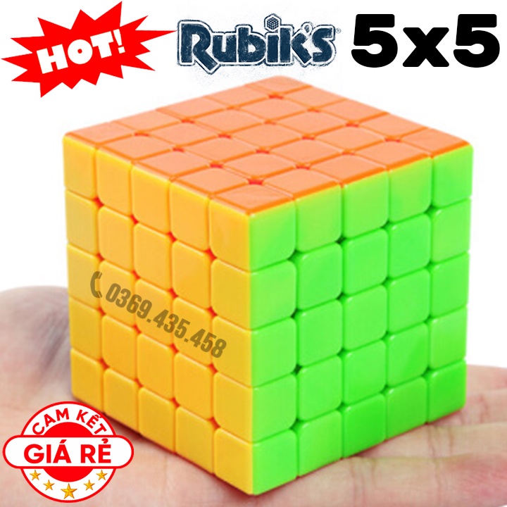 Rubik 5x5 Promotion Stickerless Cao Cấp. Đồ Chơi Rubic Siêu Trơn Bền Đẹp.