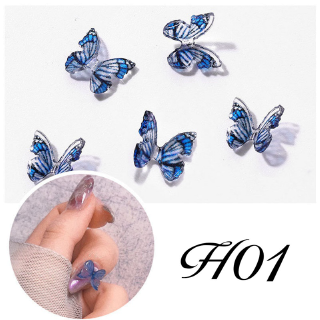 Miếng Dán Trang Trí Móng Tay Hình Bướm 3D DIY