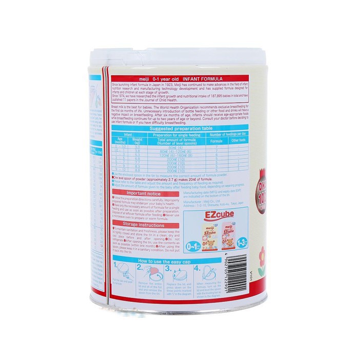 Sữa Meiji 0 (0-1Y) Infant Formula 800g