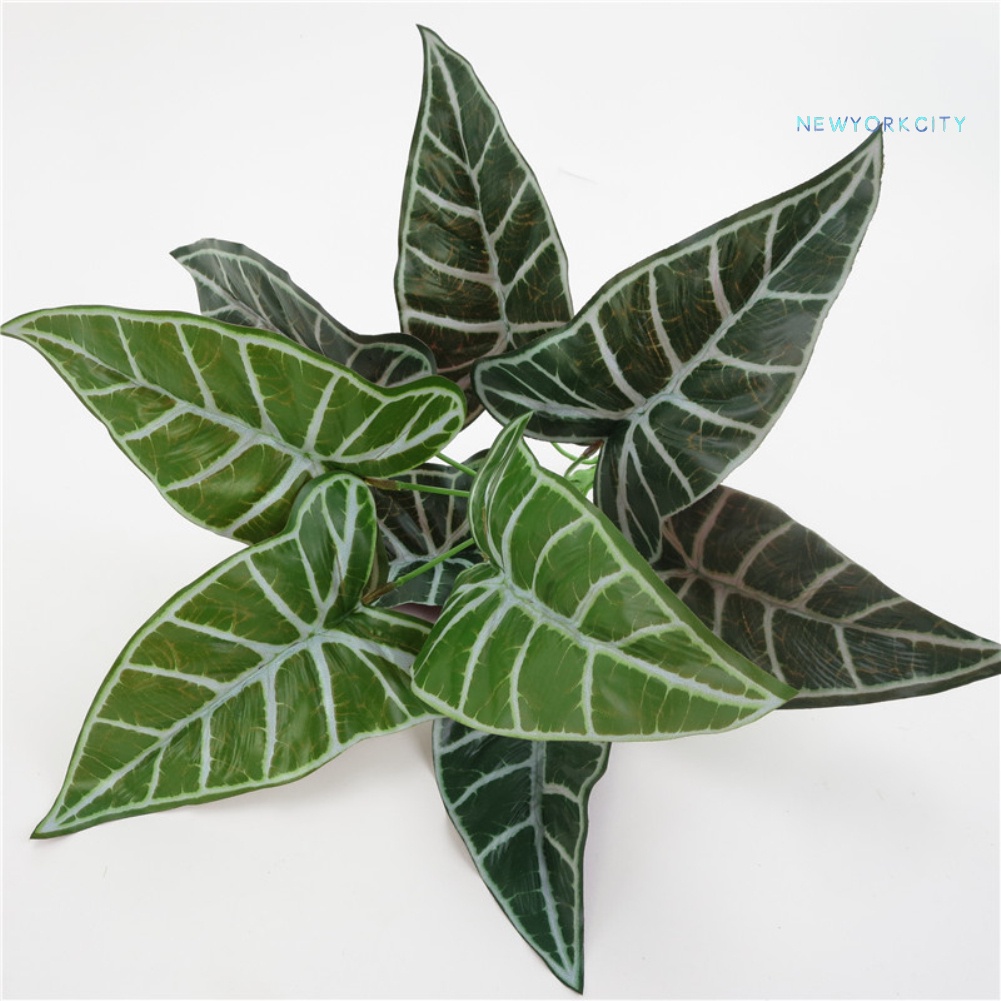 1 Nhánh Lá Alocasia Nhân Tạo Trang Trí Nhà Cửa, Văn Phòng