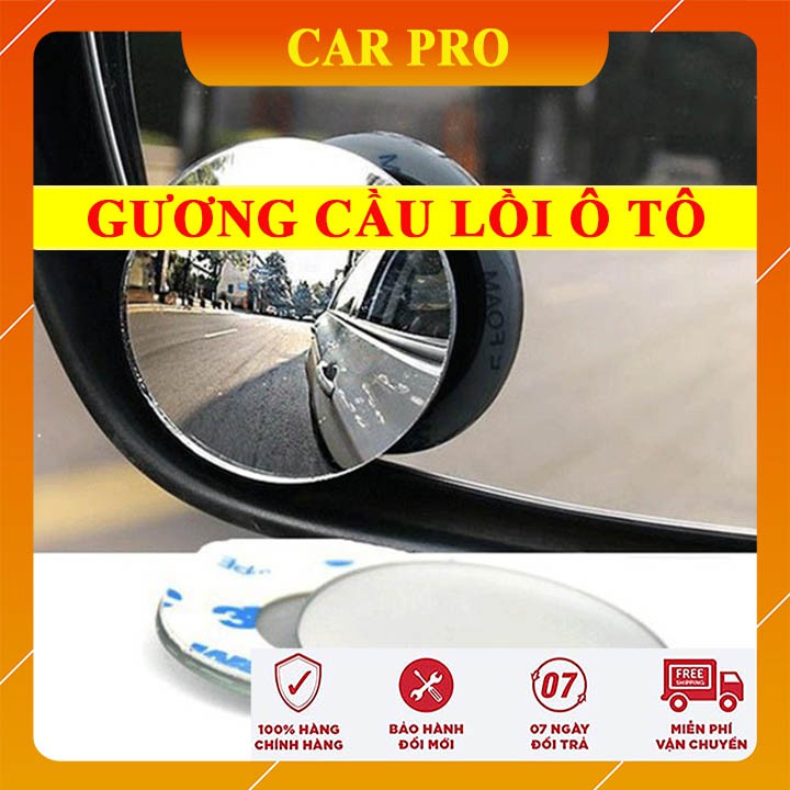 Gương cầu lồi gắn kính hậu ô tô xoay 360 xóa điểm mù - CAR PRO