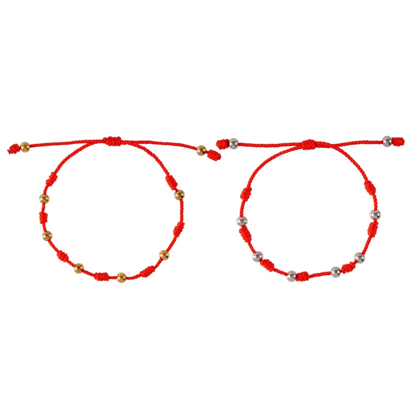 Vòng Tay Bùa May Mắn 7 Sợi Màu Đỏ May Mắn