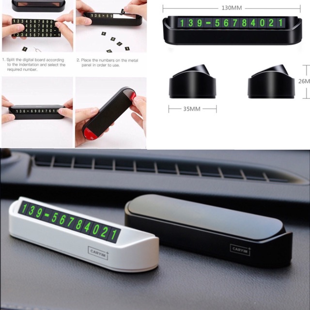 Bảng ghi số điện thoại đa năng kèm dãy số phản quang cho xe ô tô