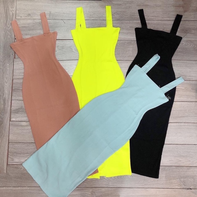 [Mã FAMAYWA2 giảm 10K đơn 50K] Đầm body 2 dây bảng to chuẩn form - Free size dưới 53kg - Carotshop | BigBuy360 - bigbuy360.vn