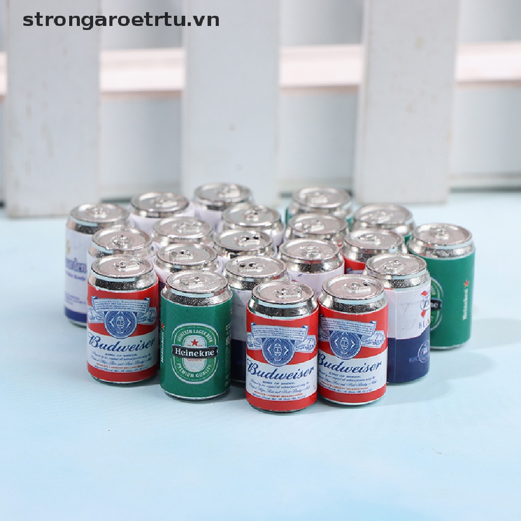 Set 4 Mô Hình Lon Bia Mini Trang Trí Nhà Búp Bê