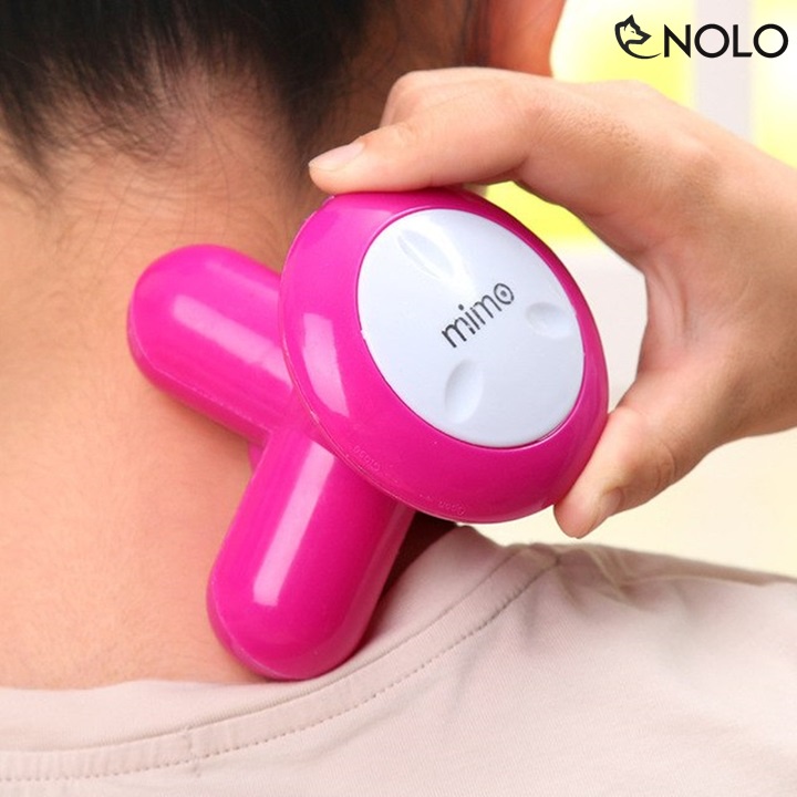 Máy massage cầm tay mini rung 3 chân MIMO XY-3199 dùng pin hoặc cáp sạc, máy mát xa toàn thân lưng cổ vai gáy tiện dụng