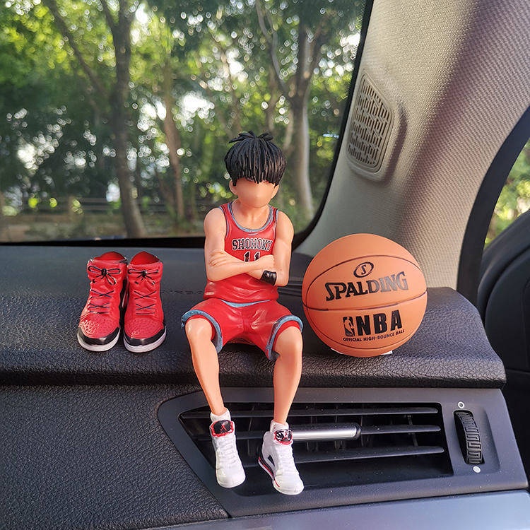 Car Decoration High-End Boys Hanamichi Sakuragi Slam Dunk Car Interior Decorations Personality Creative Center Console Decoration car accessories aWYZ