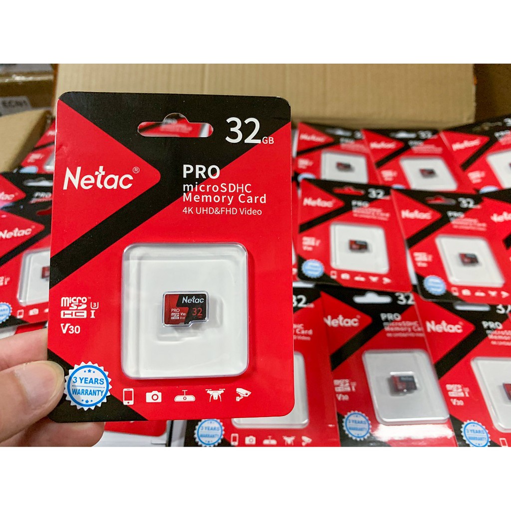 Thẻ nhớ Netac Chính Hãng Micro SD 32GB/64GB/128GB 100MB/s Class 10 Tốc Độ Cao Chuyên Dùng Cho Camera - Bảo Hành 10 Năm
