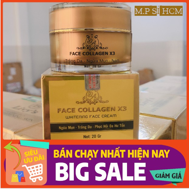 KEM FACE COLLAGEN X3 CHĂM SÓC DA MẶT , NÁM - MỤN - TÀN NHAN CHUYÊN SÂU