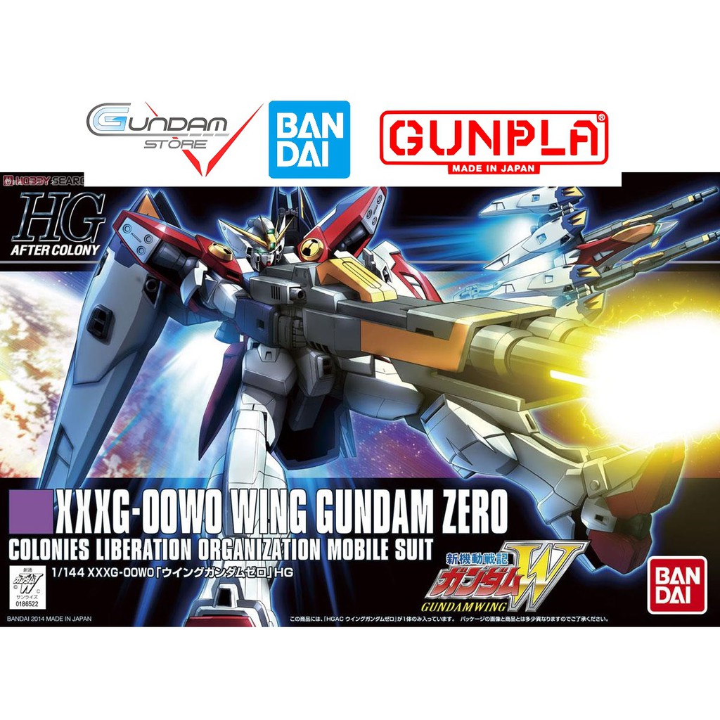 Gundam Bandai Hg Wing Zero XXXG 00W0 1/144 Mô Hình Nhựa Đồ Chơi Lắp Ráp Anime Nhật Hgwing