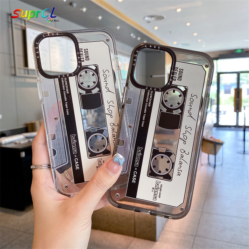 Ốp Điện Thoại Mềm Chống Sốc Hình Băng Cát Sét Cho iPhone 13 12 11Pro X XS Max XR 7 8 Plus
