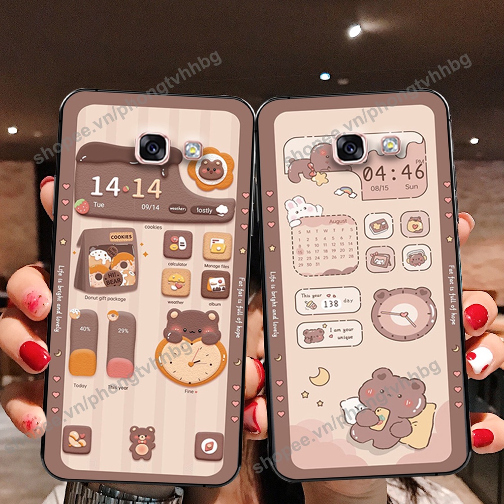 Ốp lưng Samsung A3 2017 / A5 2017 / A7 2017 gấu,thỏ trắng , đồng hồ dễ thương cute cực đẹp