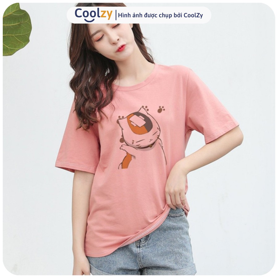 Áo Thun Tay Lỡ 🔴 Áo Phông In Mèo Trắng Form rộng phông cách Ulzzang | CoolZy | BigBuy360 - bigbuy360.vn