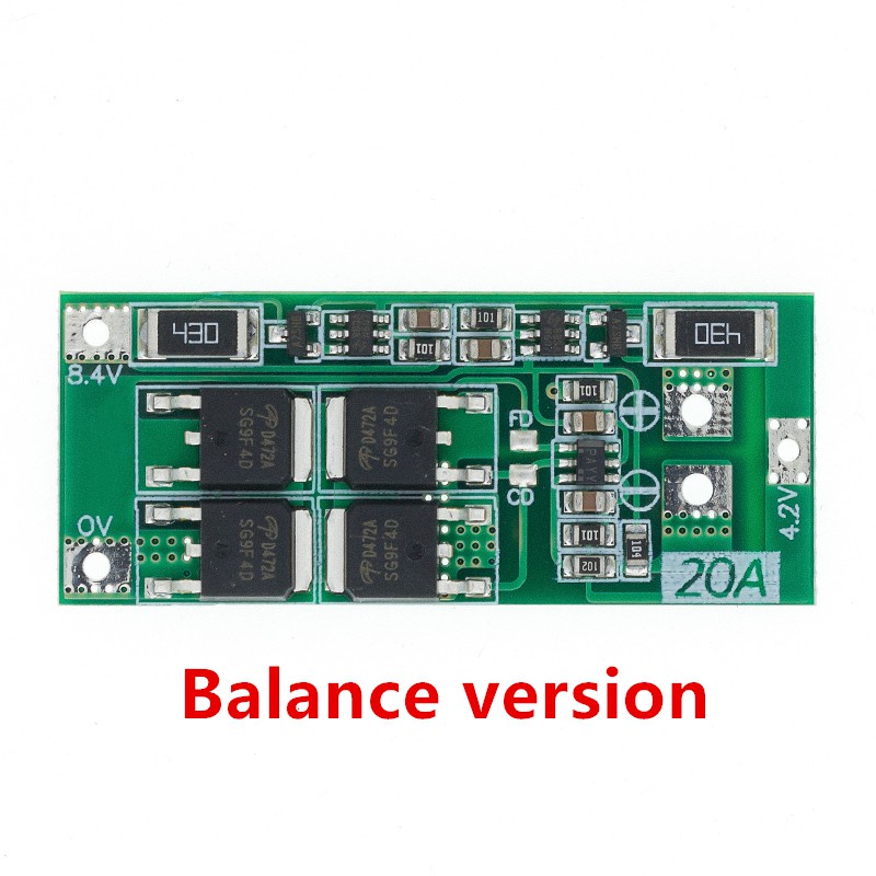 Bảng Mạch Bảo Vệ Pin Lithium 2S 20A 7.4V 8.4V 18650