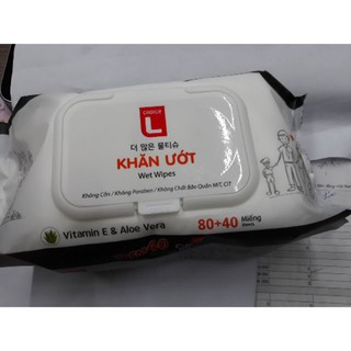 COMBO 2 BỊCH Khăn ướt Em bé Lotte 120 miếng