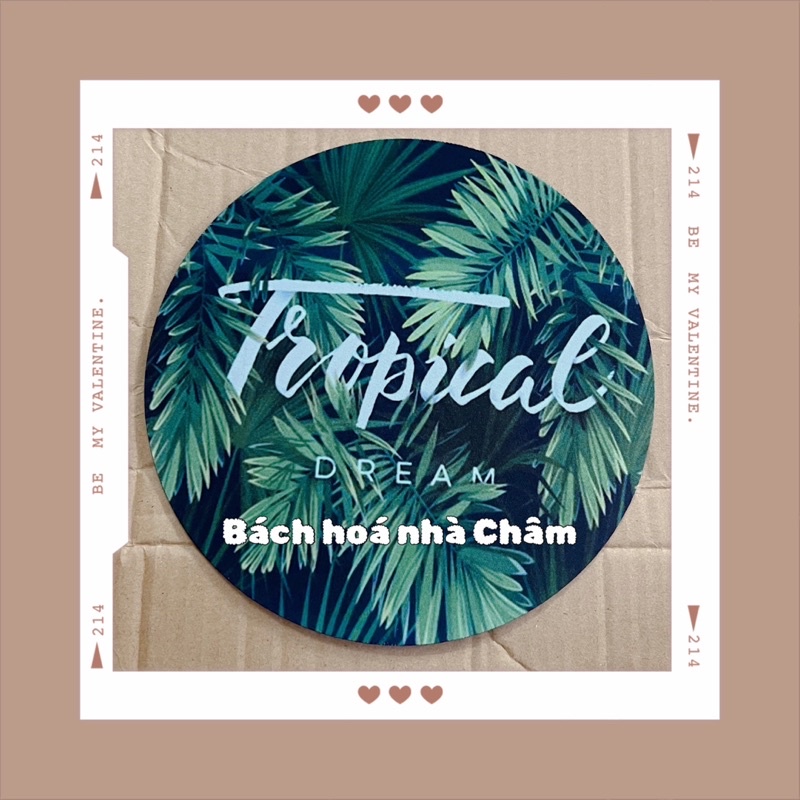 Tấm lót chuột tròn nhiều hoạ tiết xinh xắn 20 cm